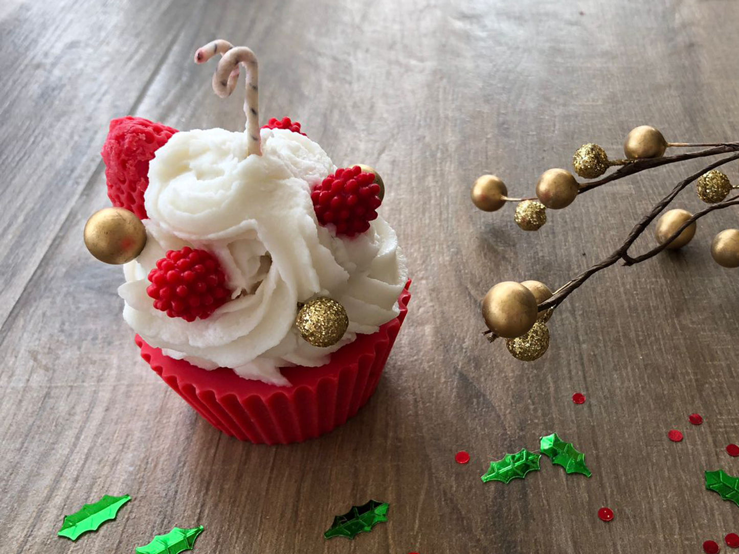 Vela Cupcake con crema batida